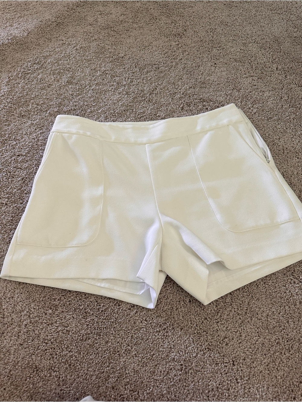 Marie Oliver White Women's Tailored Ponte Shorts
